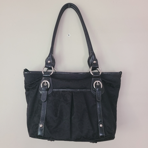 Giani Bernini Black Logo Tote Shoulder‎ Bag